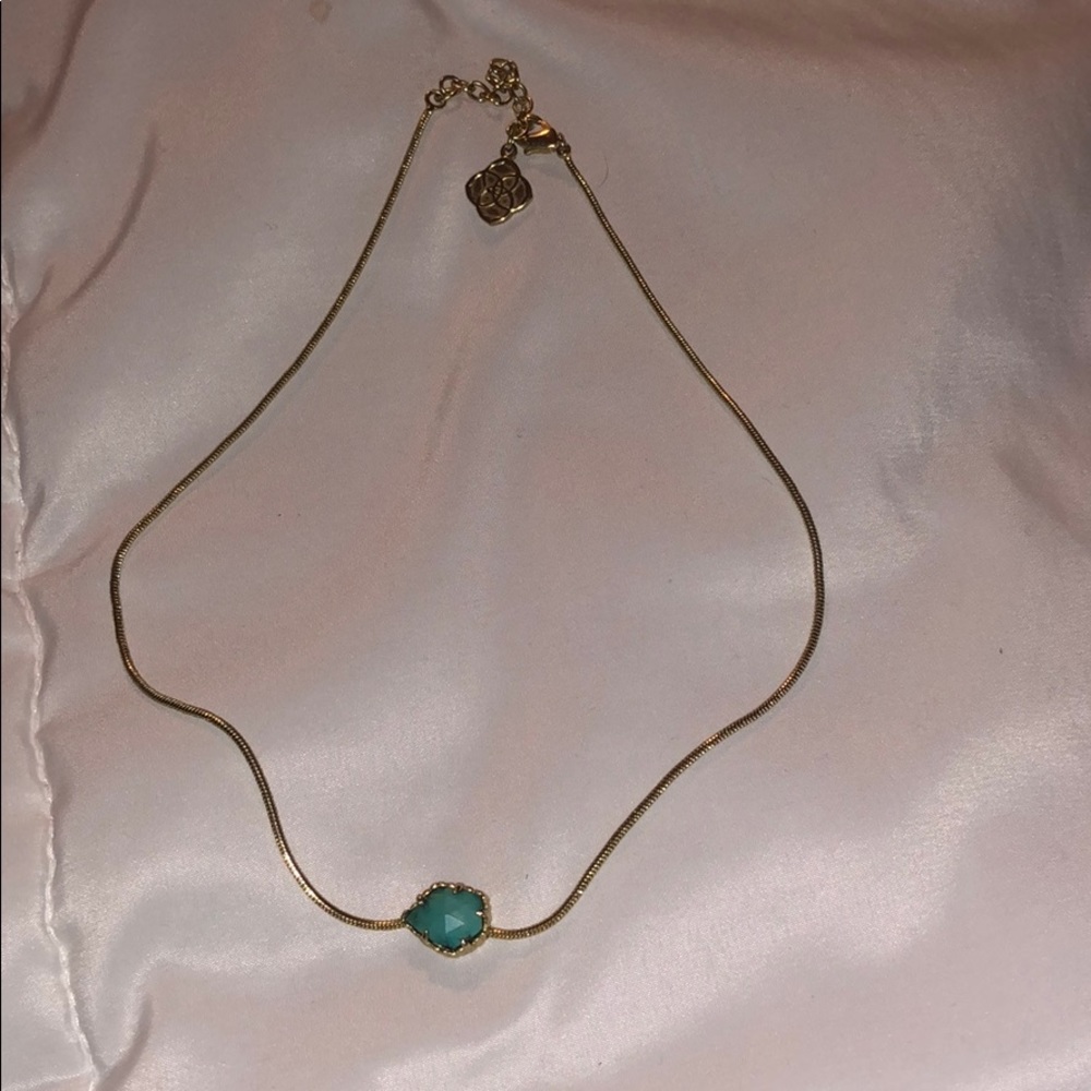 Gold and Turquoise Kendra Scott Necklace